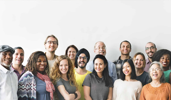 Grupo de propietarios de negocios diversos